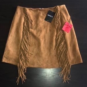 Suede skirt